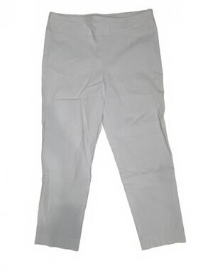 Patchington White Pull-On Stretch Ankle Pants Trousers Womens Size 10